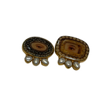 Lovers Eyes 3 Stone Earrings by MN