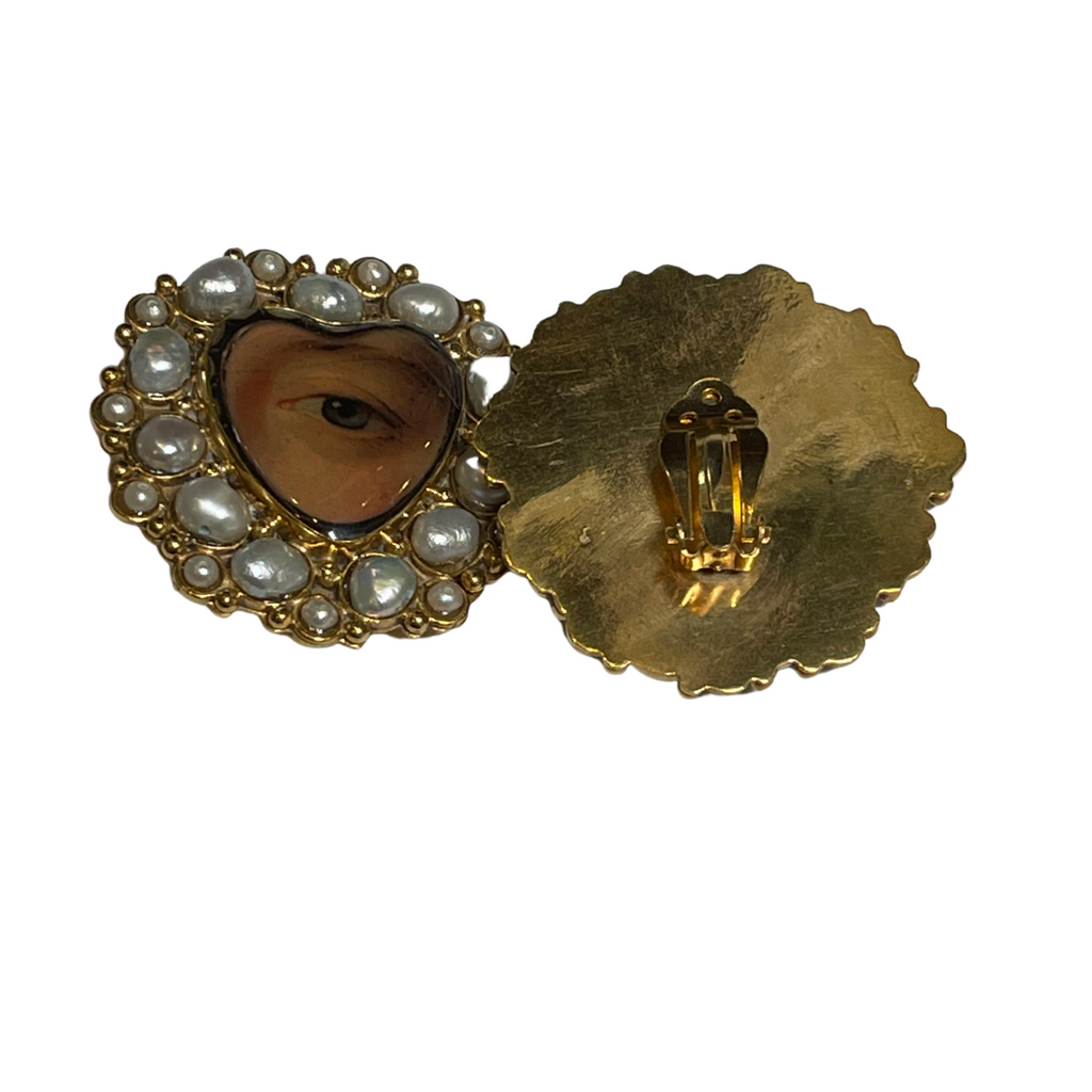 Lovers Eyes Heart Shaped Earrings by MN