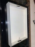 Silver Edge White Lacquer Tray