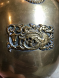 Brass Urns with Jewels and Dragon Emblem