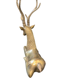 Indian Brass Resting Deer Statue