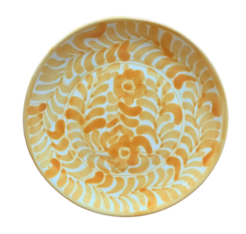 Large Flower and Vines Plate by Michelle Nussbaumer