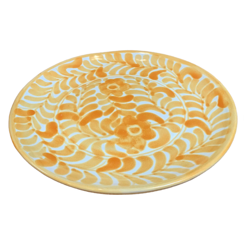 Large Flower and Vines Plate by Michelle Nussbaumer