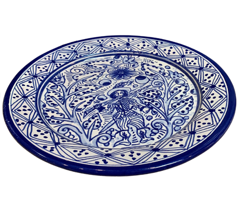 Large Colonial Blue Plate by Michelle Nussbaumer