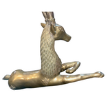 Indian Brass Resting Deer Statue