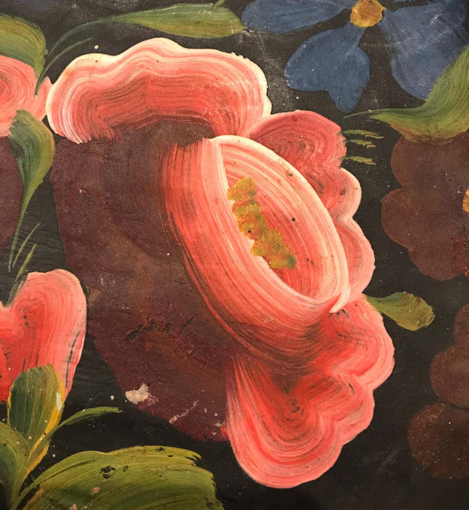 Hand Painted Flower Mexican Bowl Medium