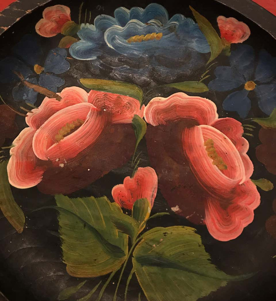 Hand Painted Flower Mexican Bowl Medium
