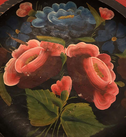 Hand Painted Flower Mexican Bowl Medium