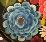 Hand Painted Flower Mexican Bowl Medium