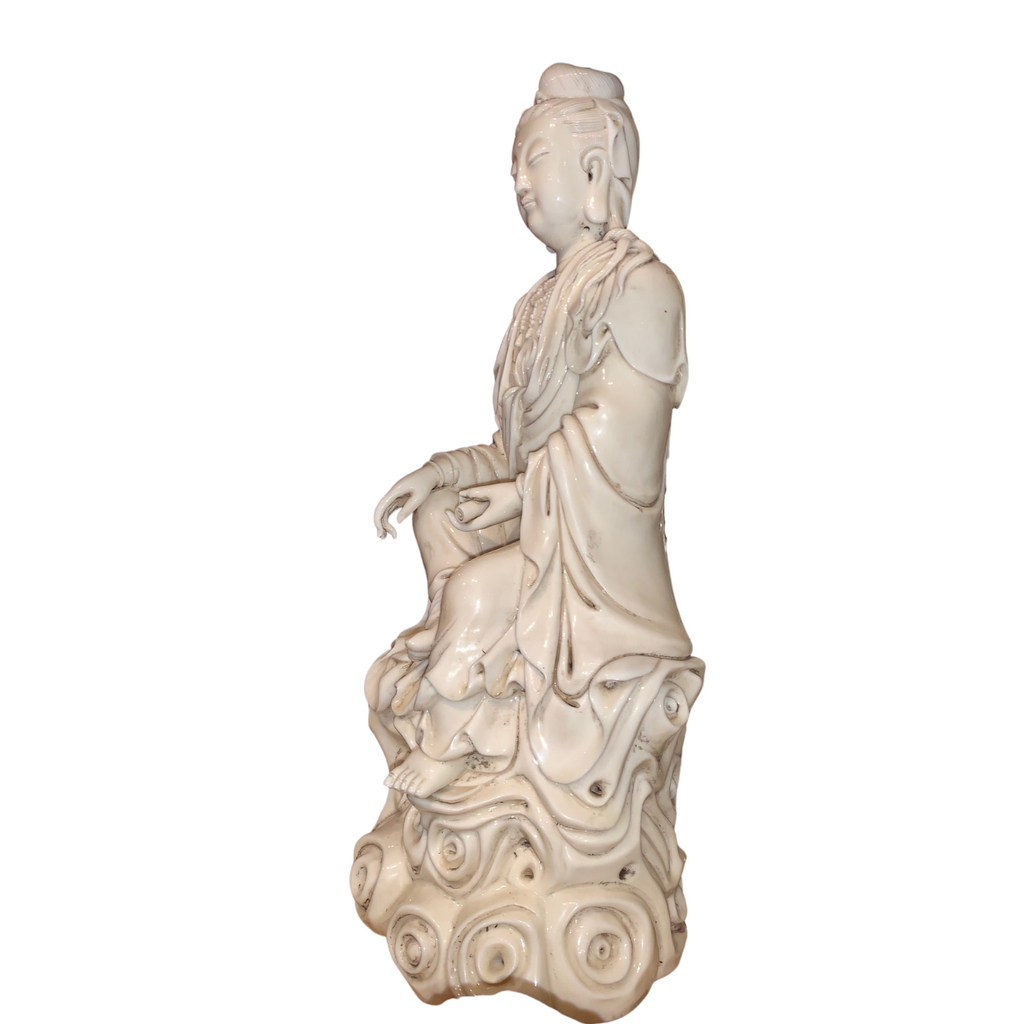 Old Quan Yin Blanc De China Statue