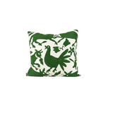 Green/White Rooster Pillow