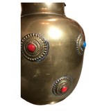 Brass Urns with Jewels and Dragon Emblem