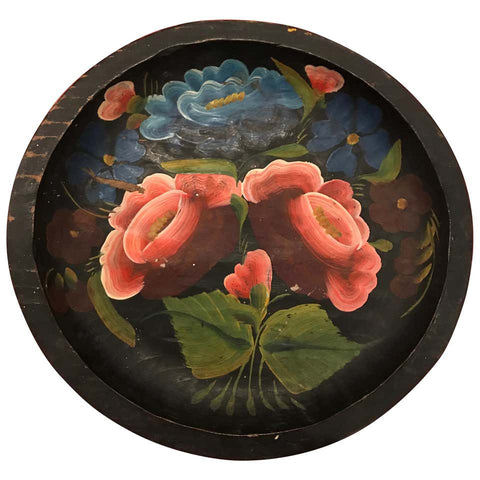 Hand Painted Flower Mexican Bowl Medium