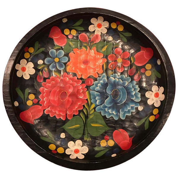 Large hand-painted on sale flower ceramic bowl candles