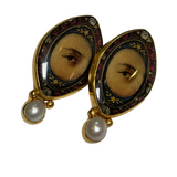 Lovers Eyes Oval 1 Stone Earrings by MN