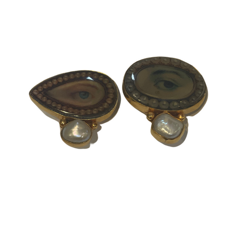 Lovers Eyes 1 stone Earrings by MN