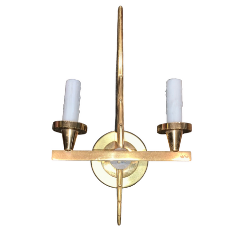 1940's French Bronzed Sconces