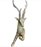 Indian Brass Resting Deer Statue