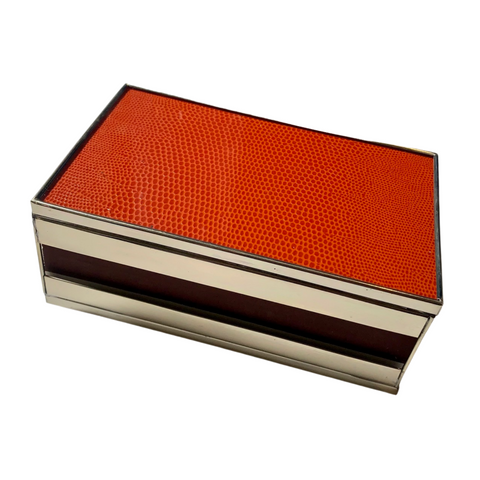 Orange Lizard Skin Matchbox Cover