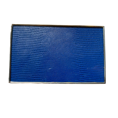 Cobalt Lizard Skin Matchbox Cover