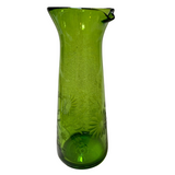Etched Decanter in Green