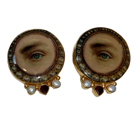 Lovers Eyes 3 Stone Earrings by MN