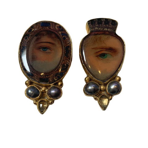 MN Lovers Eyes Three Stone Earrings