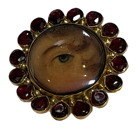 Lovers Eyes Round Brooch Pin by MN