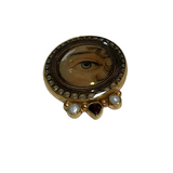 Lovers Eyes 3 Stone Brooch Pin by MN