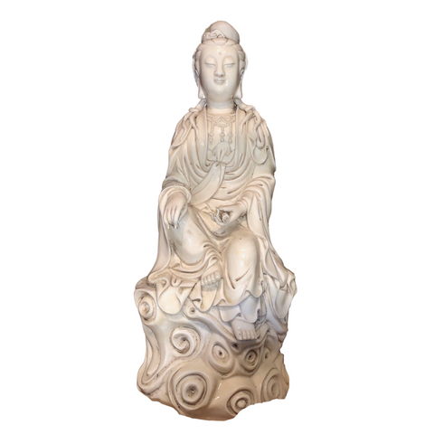 Old Quan Yin Blanc De China Statue