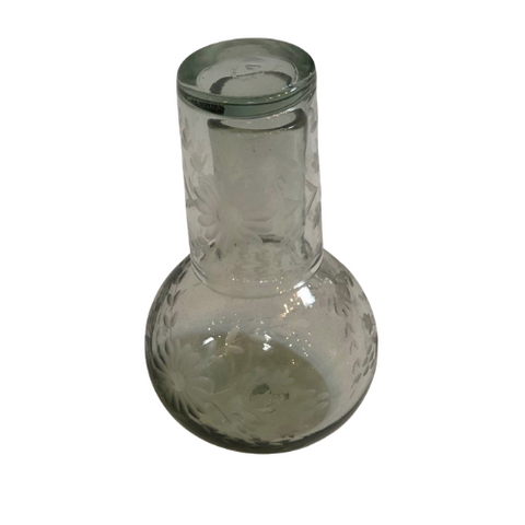 Etched Bureau Pitcher with Glass