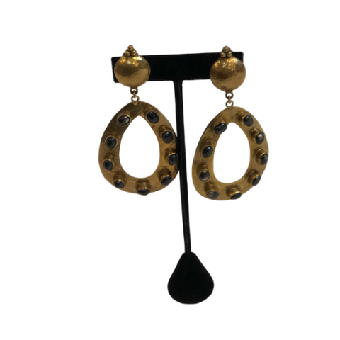 Michelle Nussbaumer Rock Candy Collection: 9 Stone Teardrop Earrings