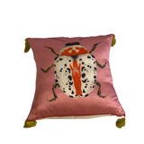 Pink Beetle Pillow